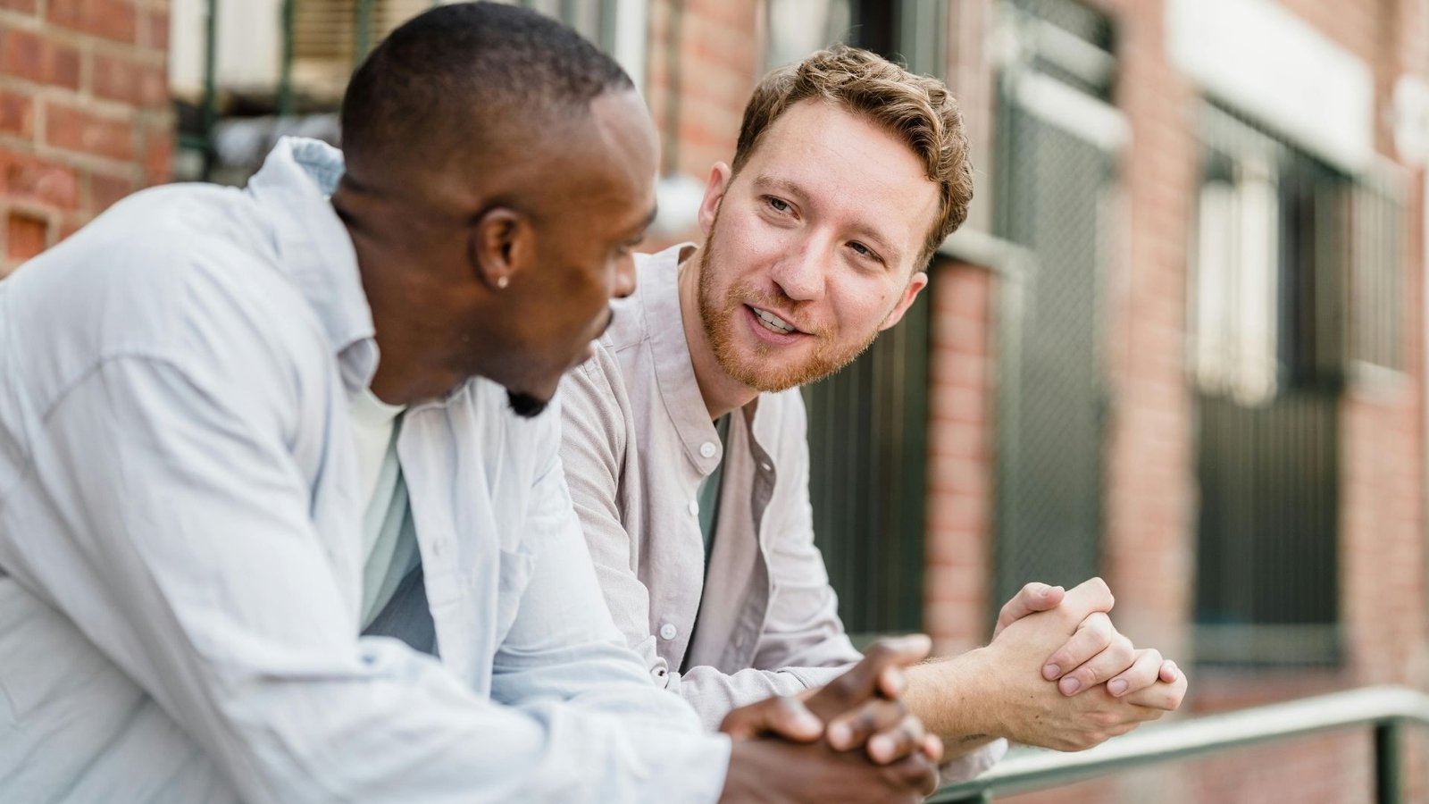 Two people having an honest conversation about faith